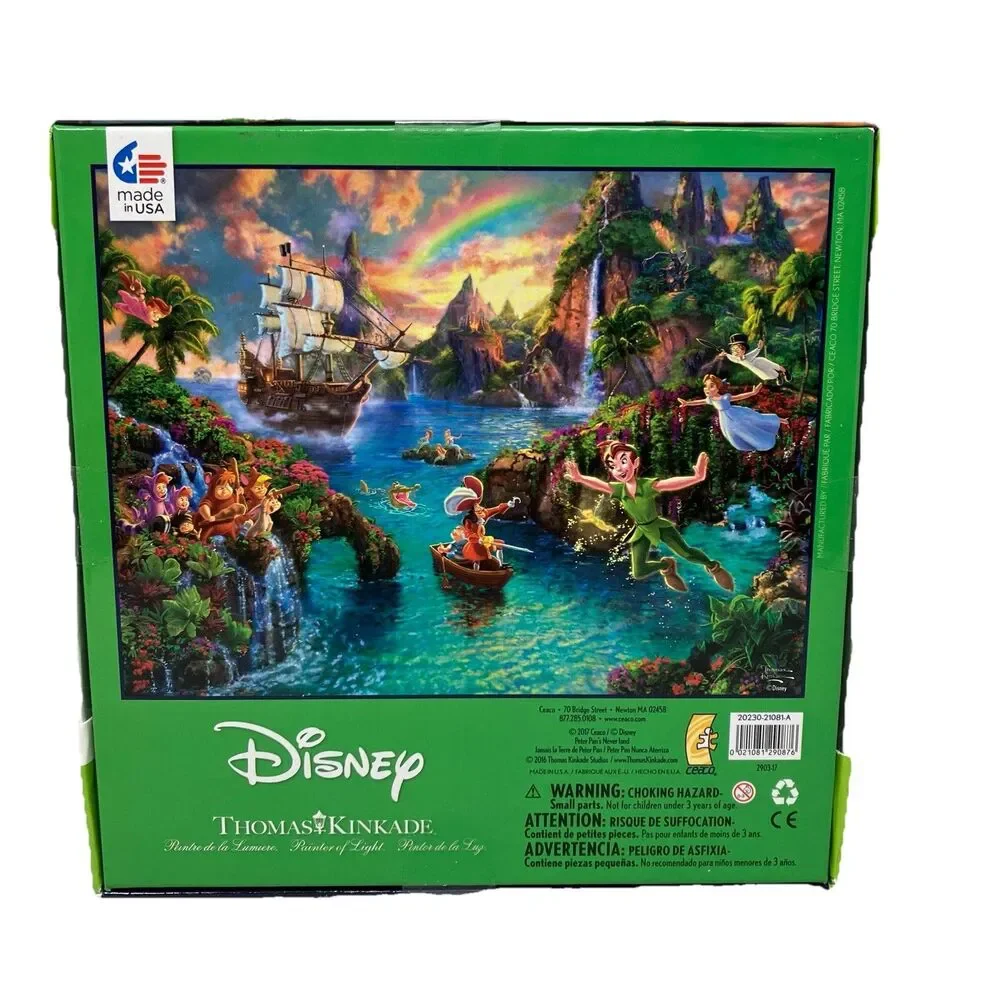 Disney Thomas Kinkade Peter Pan‎ Neverland Puzzle 750 Pc Fantasy Collectible
